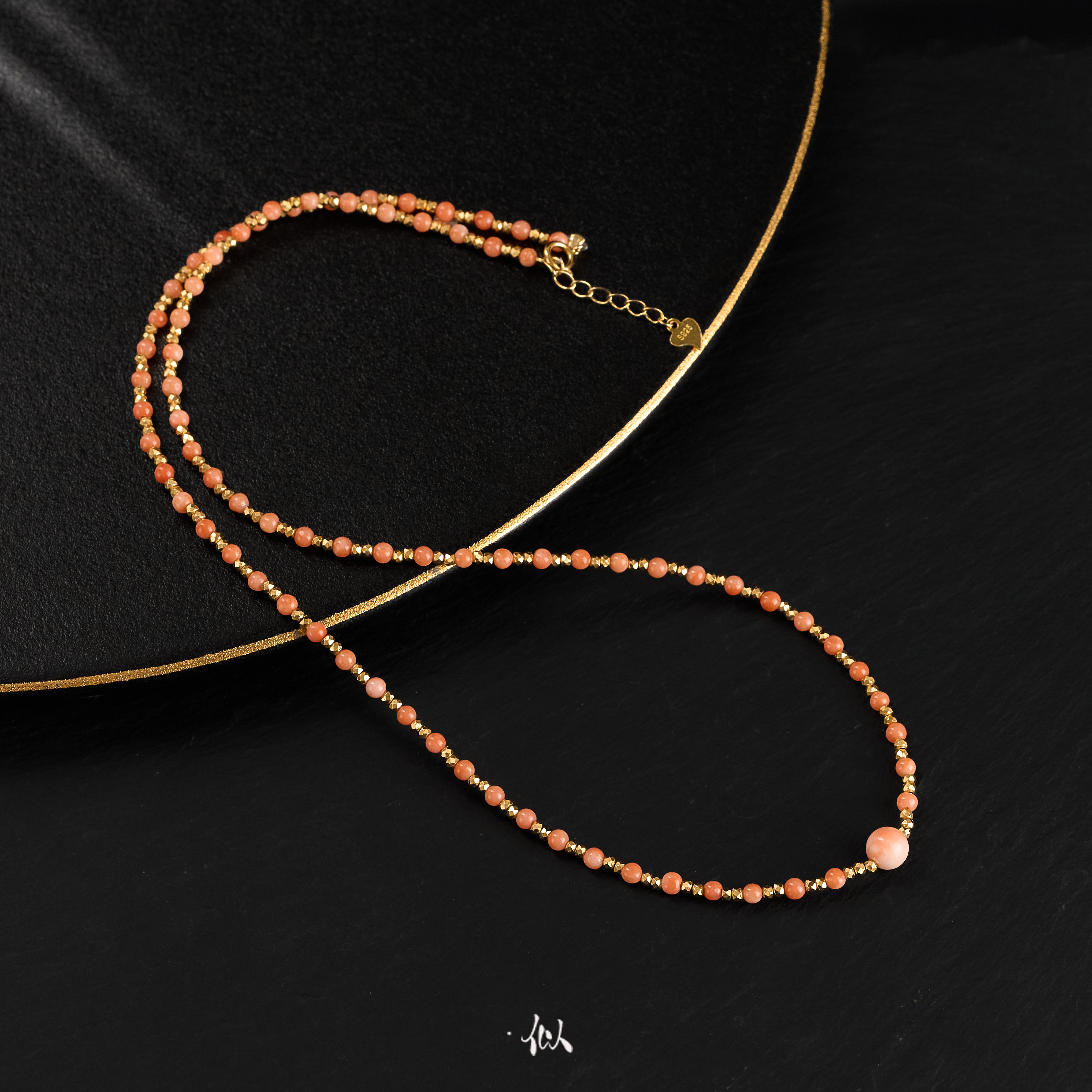 【瑞珊】·似梓珠宝· MOMO珊瑚项链 多样性发一 DIY0474-HLY161-s925