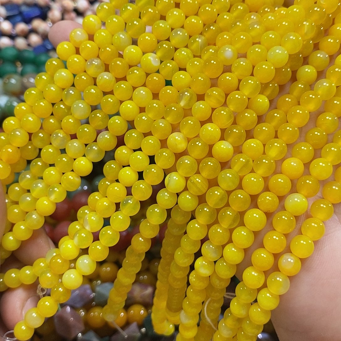 玛瑙/玉髓未镶嵌珠宝半成品黄玛瑙卡6m到手两条