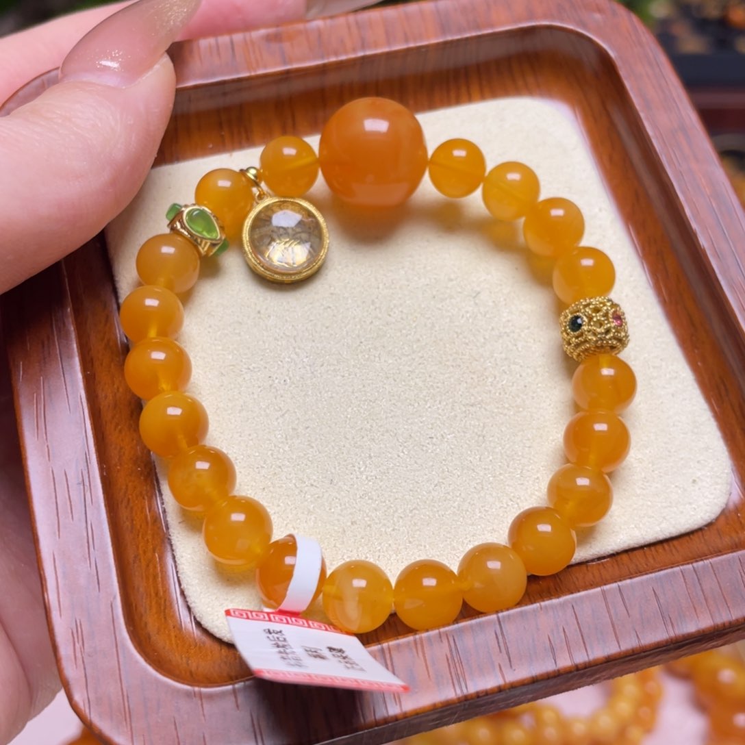 蜜蜡手链未镶嵌手串