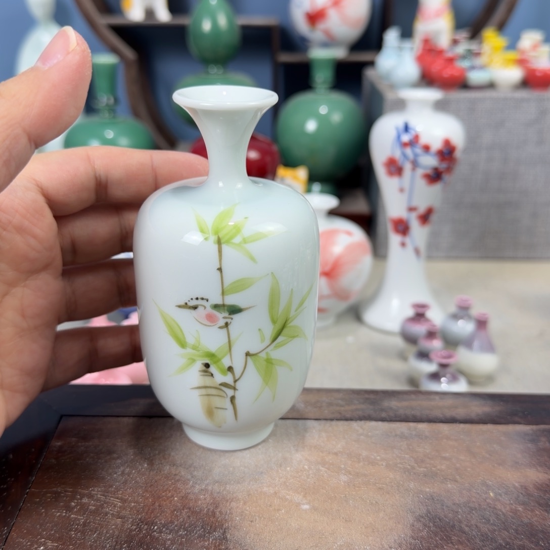 陶瓷手工小花器摆件