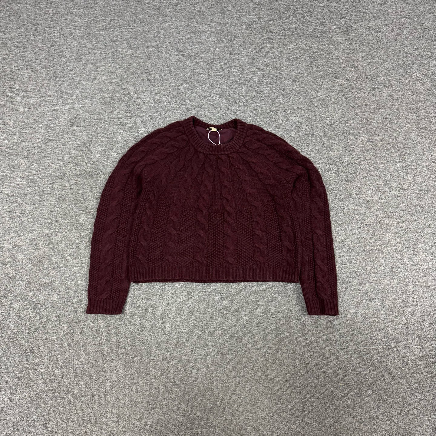 99新 AMIPARIS Burberry 酒红色毛衣xs码