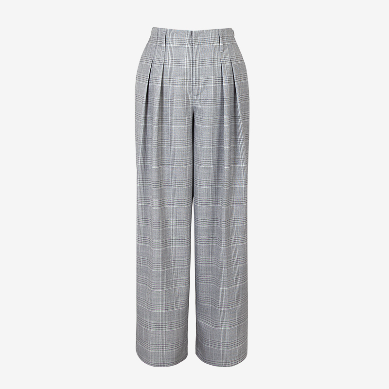 萝家格子裤长裤K062DX