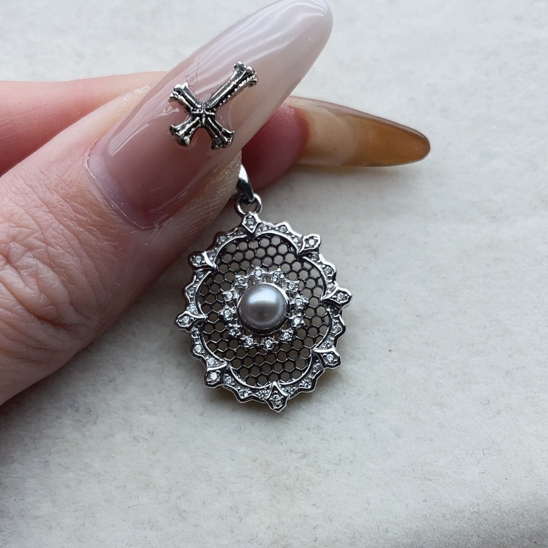 海水珍珠吊坠121银S925镶嵌