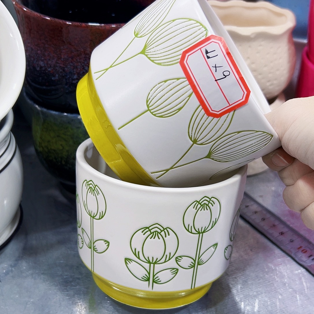 外贸尾单陶瓷花盆凑单10米包邮