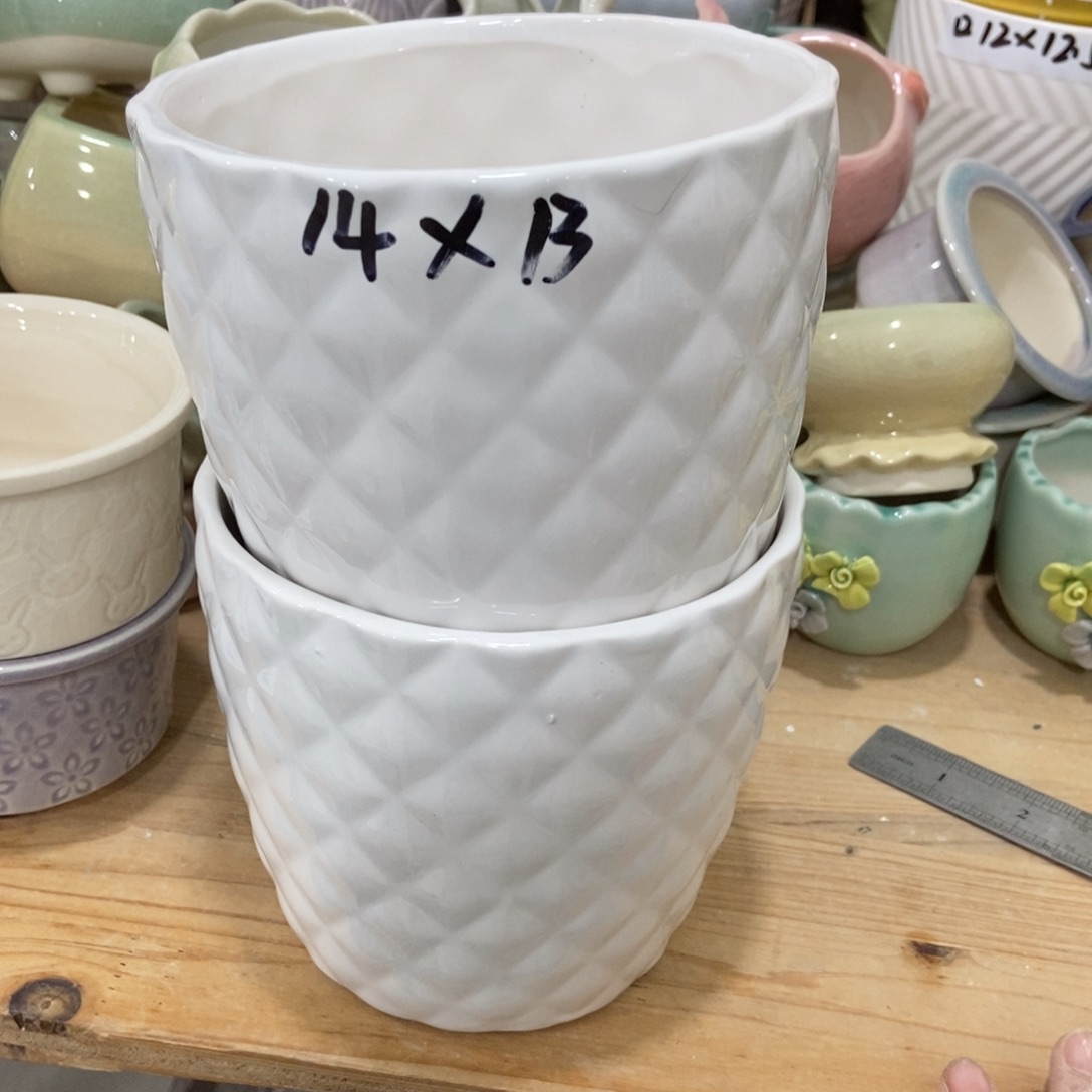 红陶高温陶瓷花盆满12米包邮