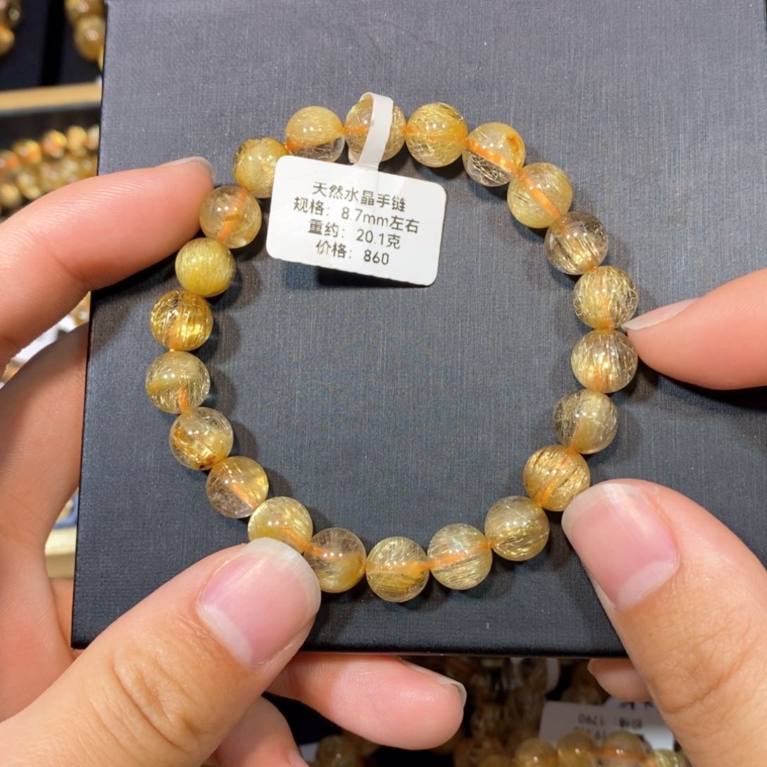 水晶手链未镶嵌爱****点手链8.7mm 瑾