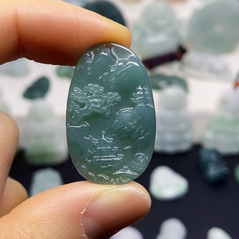 翡翠颈饰未镶嵌吊坠