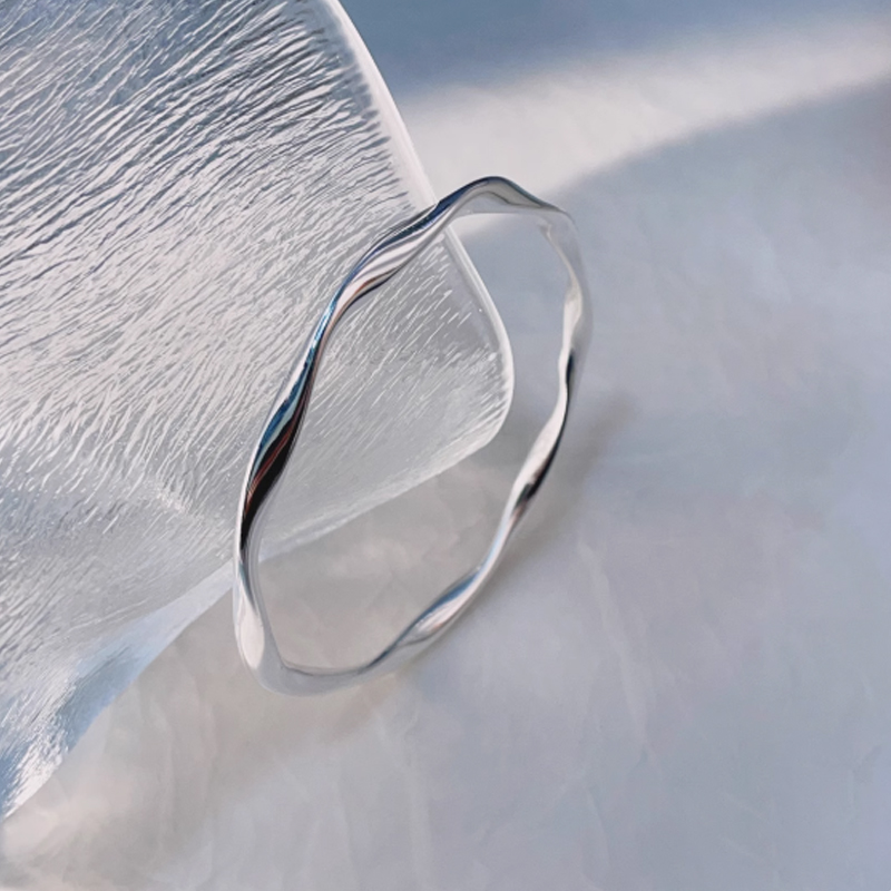 足银手镯 9999 莫比乌斯环女纯银清冷感闭口银镯子送女友生日礼