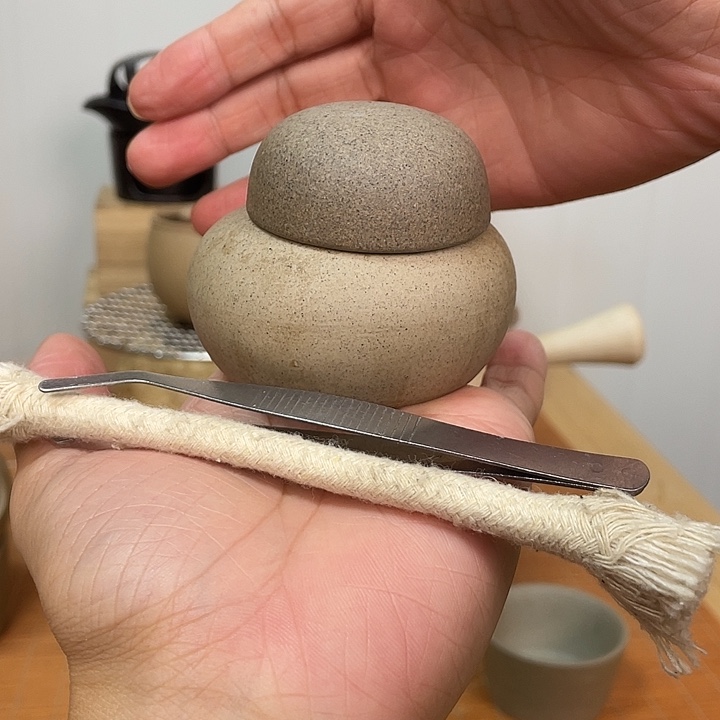 瓷片老段烧茶器茶具！