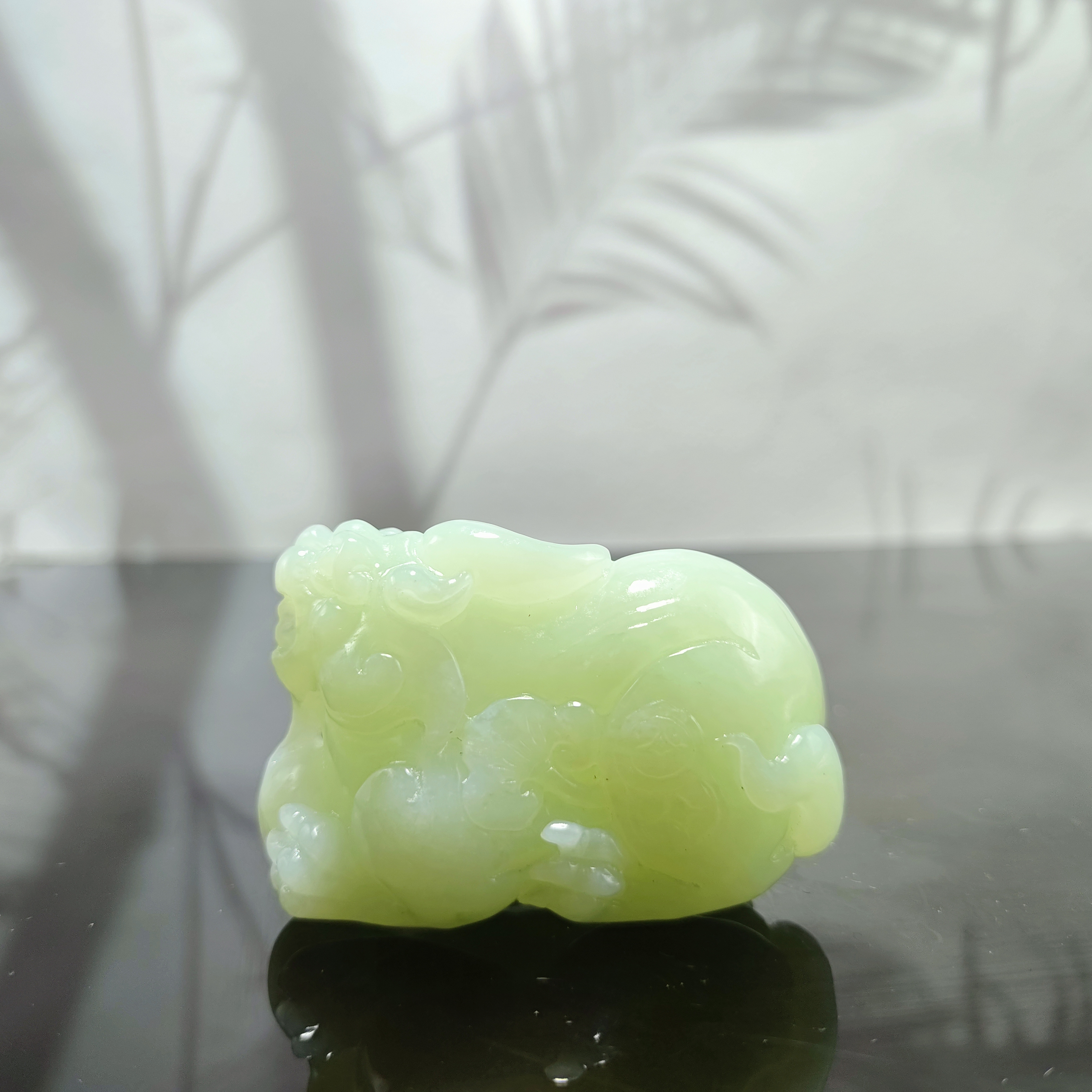 和田玉貔貅抱球手把1800