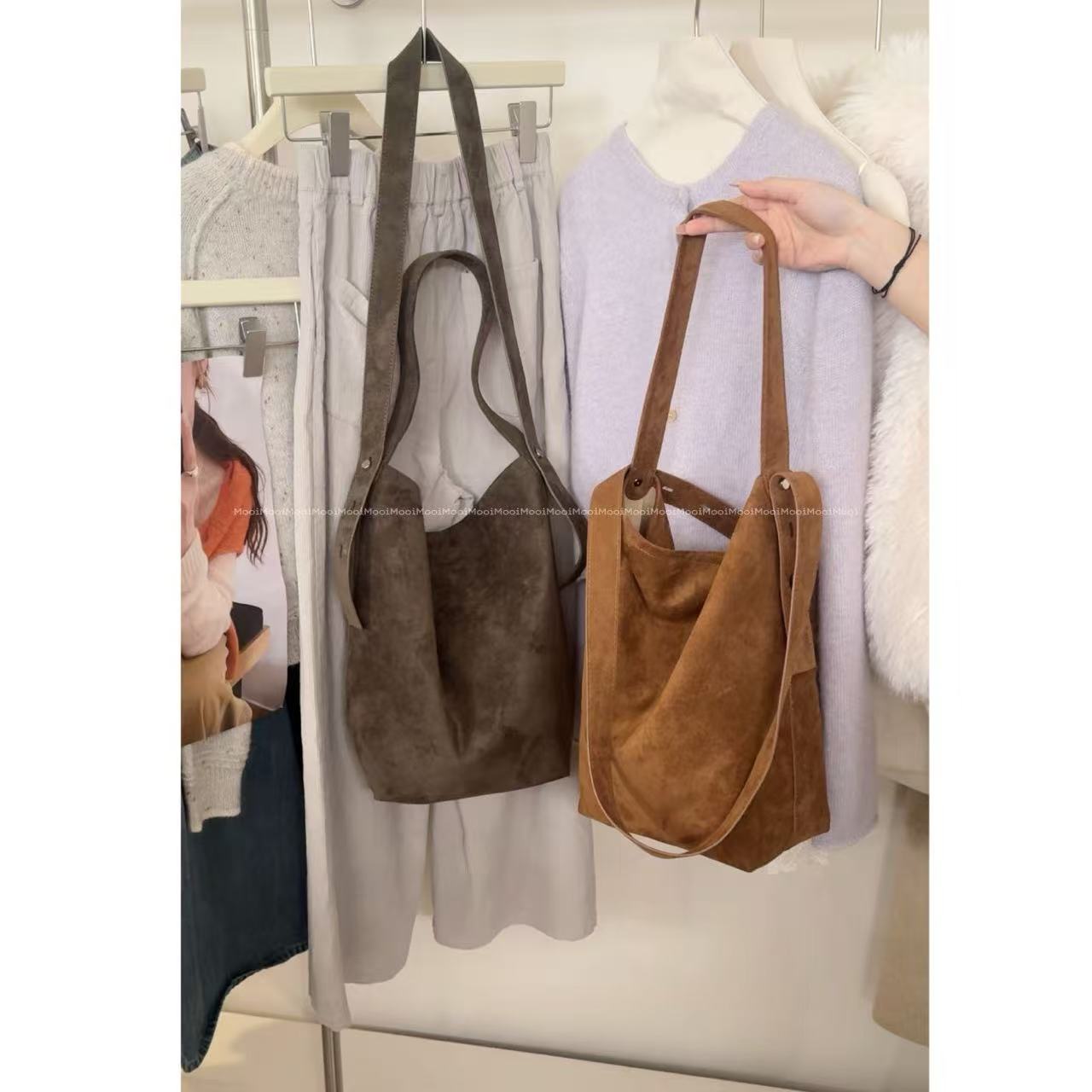 mooi |'枯叶' 两背水桶包