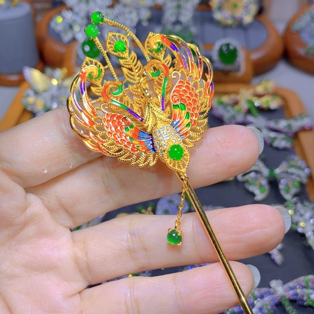 翡翠颈饰银S925镶嵌天然翡翠