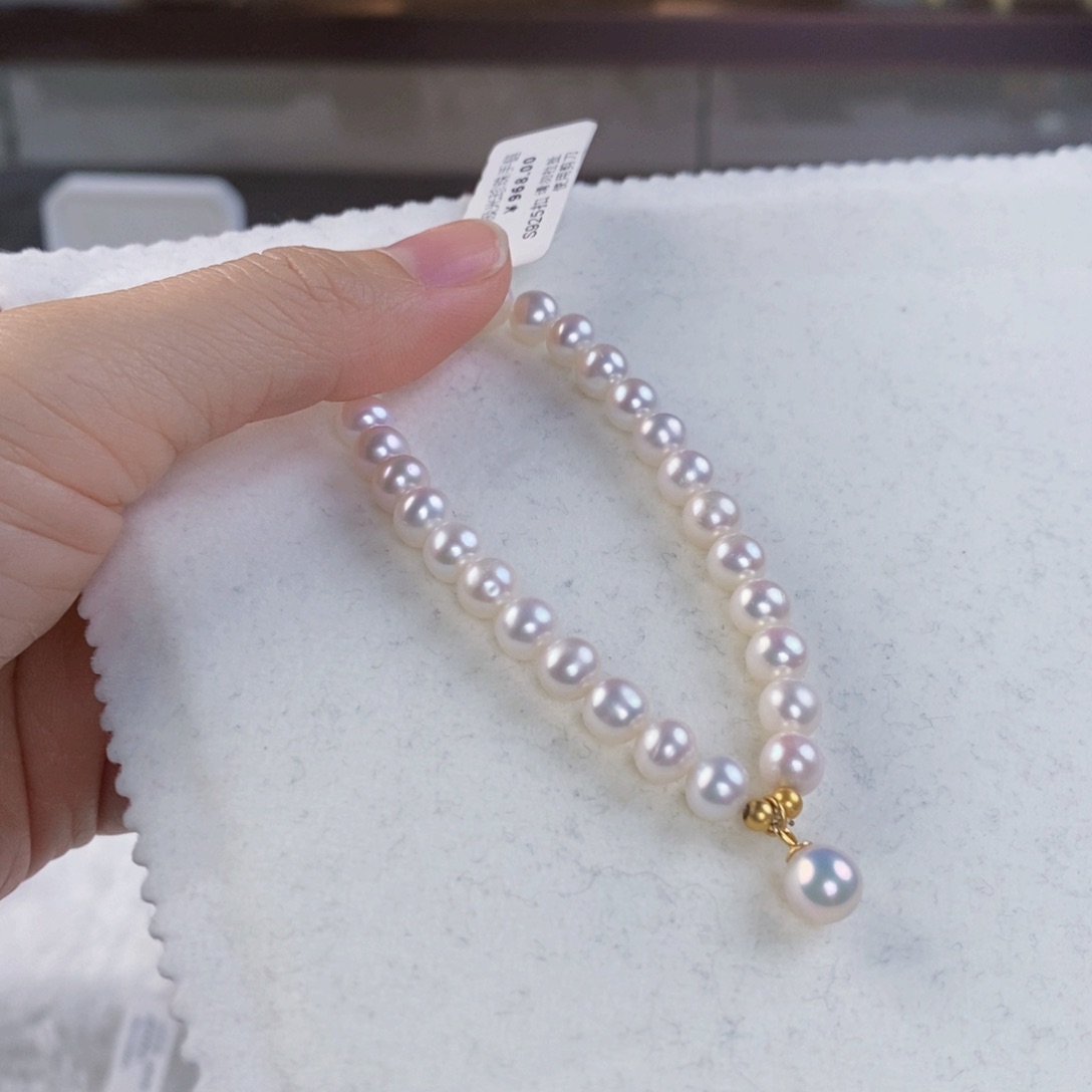 淡水珍珠手绳银S925镶嵌