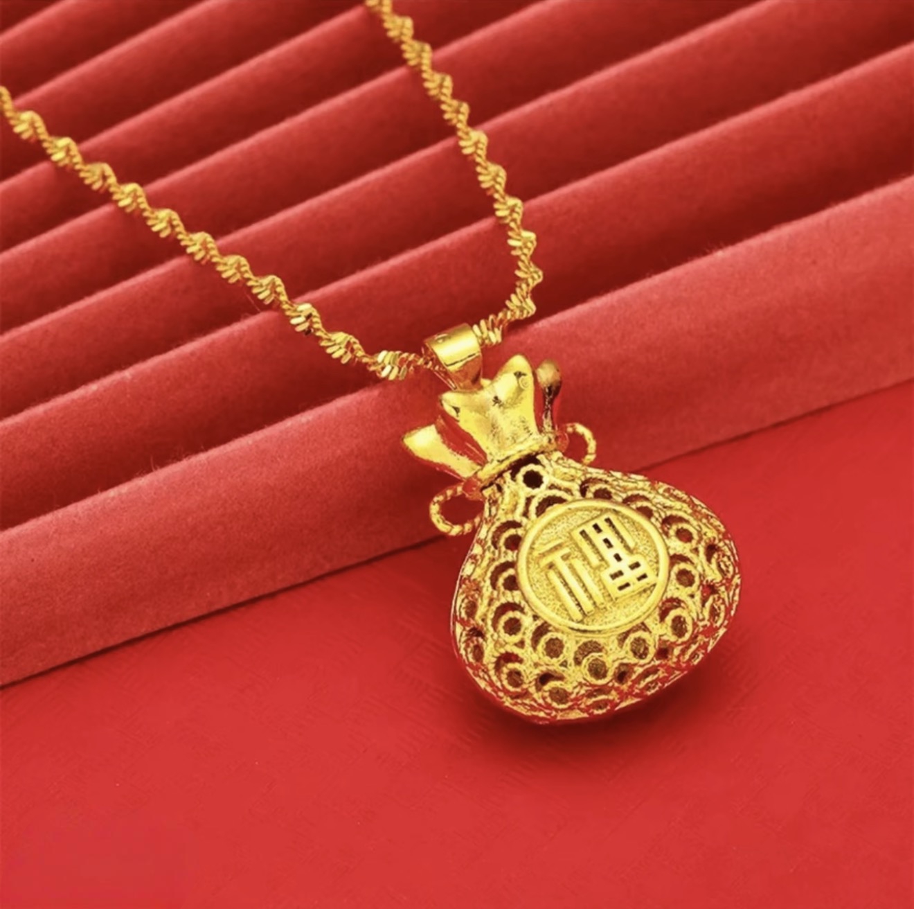 【小雪甄选】时尚大气轻奢合金小钱袋吊坠（ZL8169）赠合金链