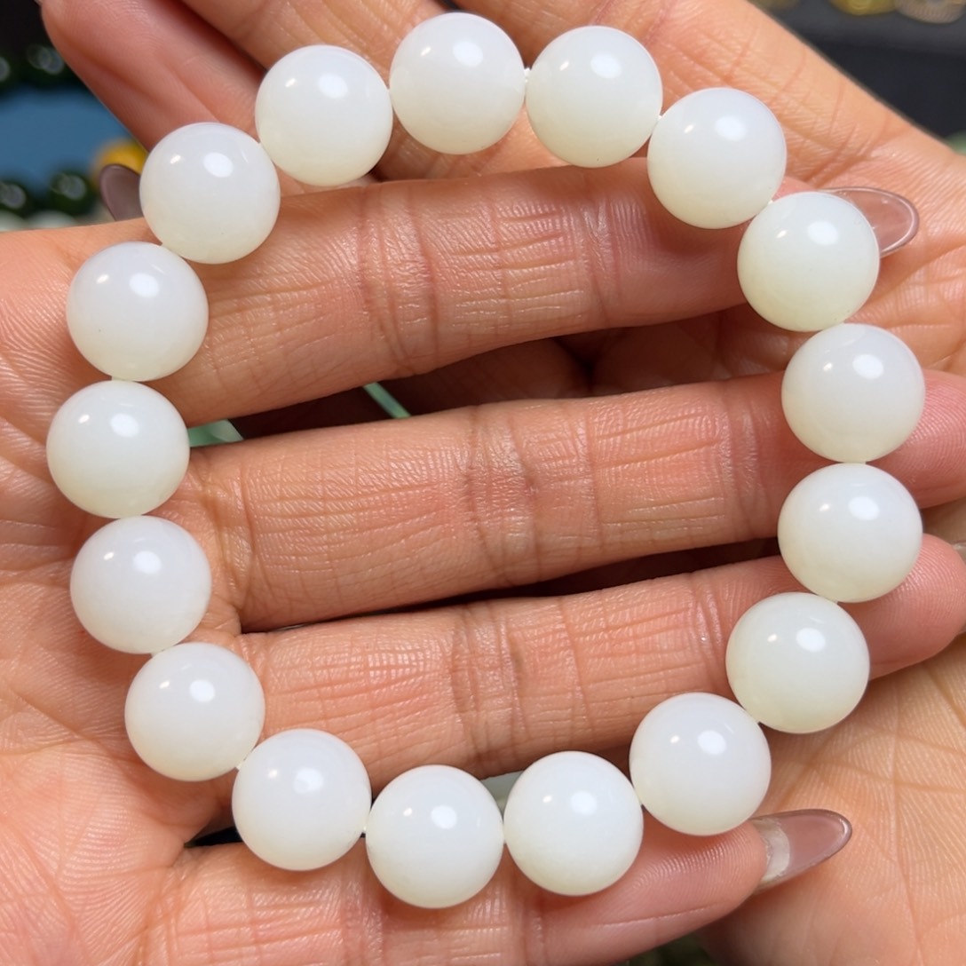 和田玉手串卡12未镶嵌