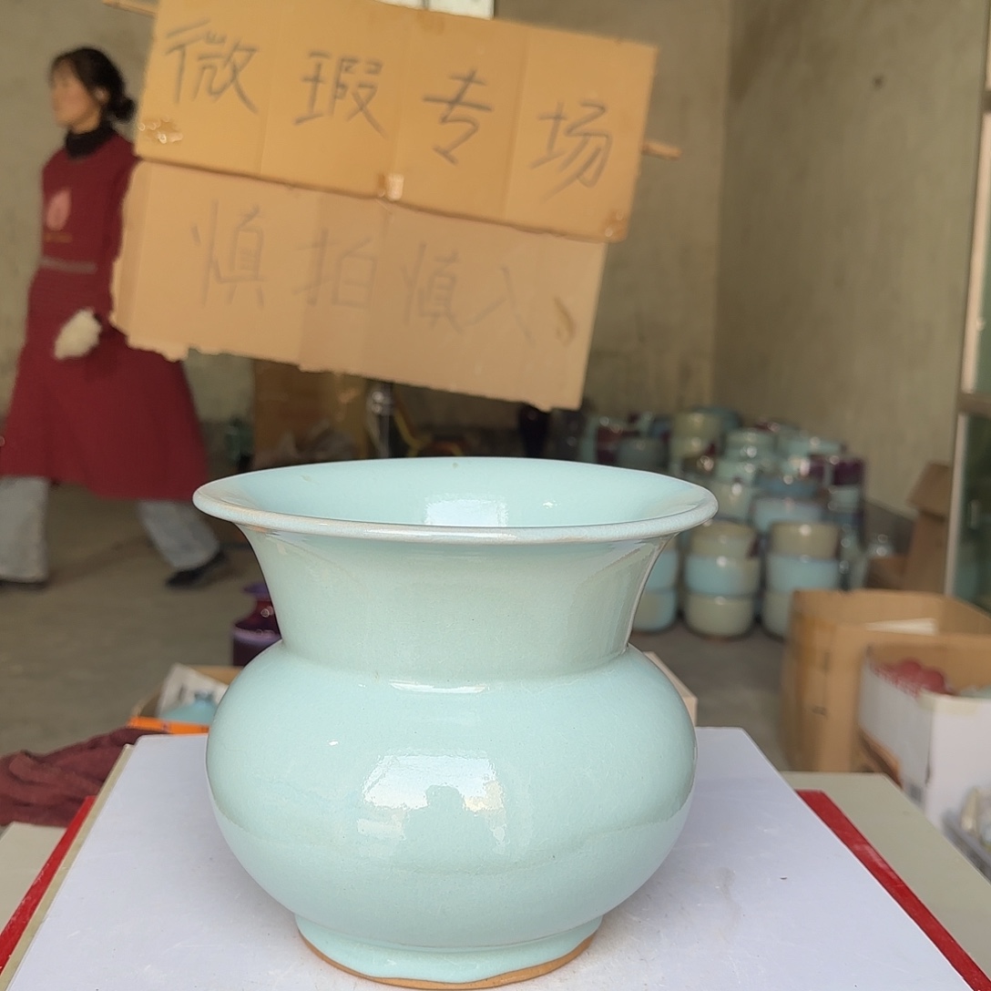 陶摆件郑家钧瓷摆件微瑕