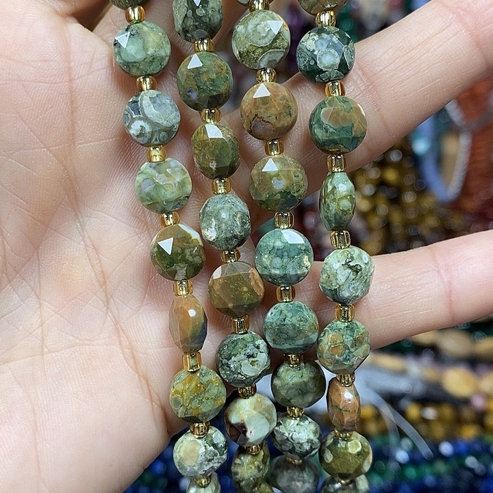 玛瑙/玉髓未镶嵌珠宝半成品天然老雀仔圆饼卡8mm