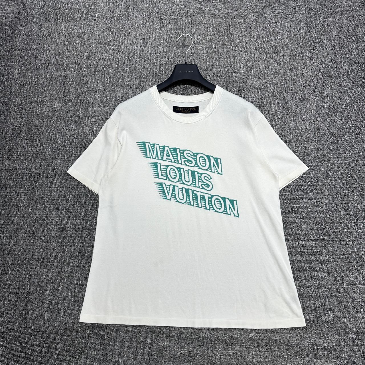 99新 LouisVuitton/路易威登 标语提花 针织短袖/L码/08091