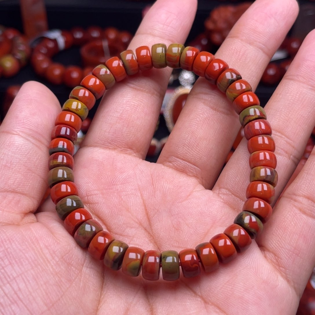 南红玛瑙珠宝奇石未镶嵌单圈