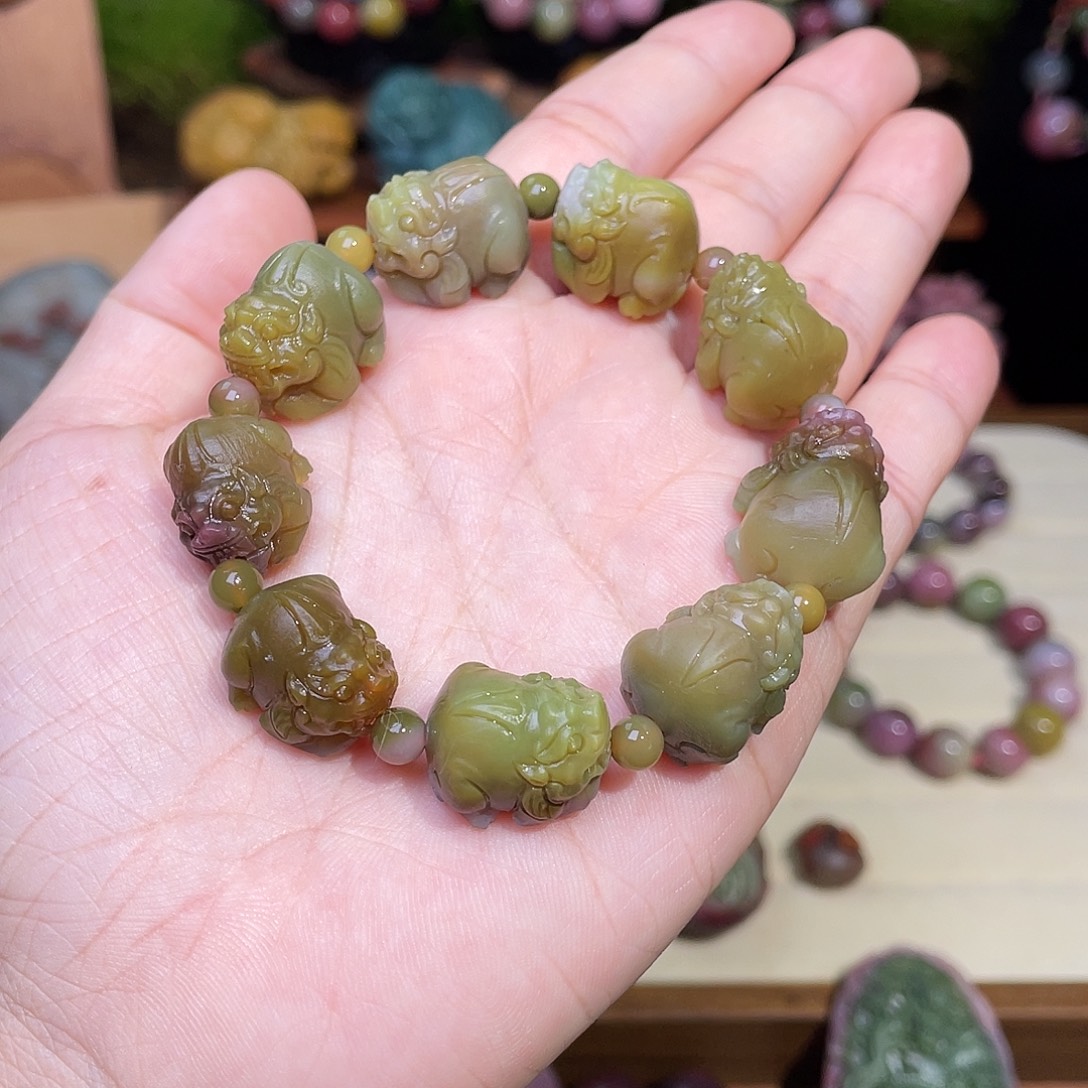 玛瑙/玉髓未镶嵌手串盐源玛瑙福利貔貅