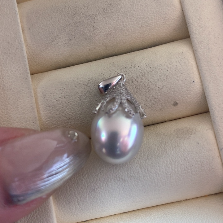 颈饰银S925镶嵌海水珍珠