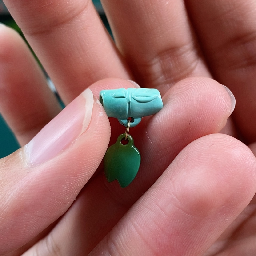 绿松石珠宝奇石18K金镶嵌