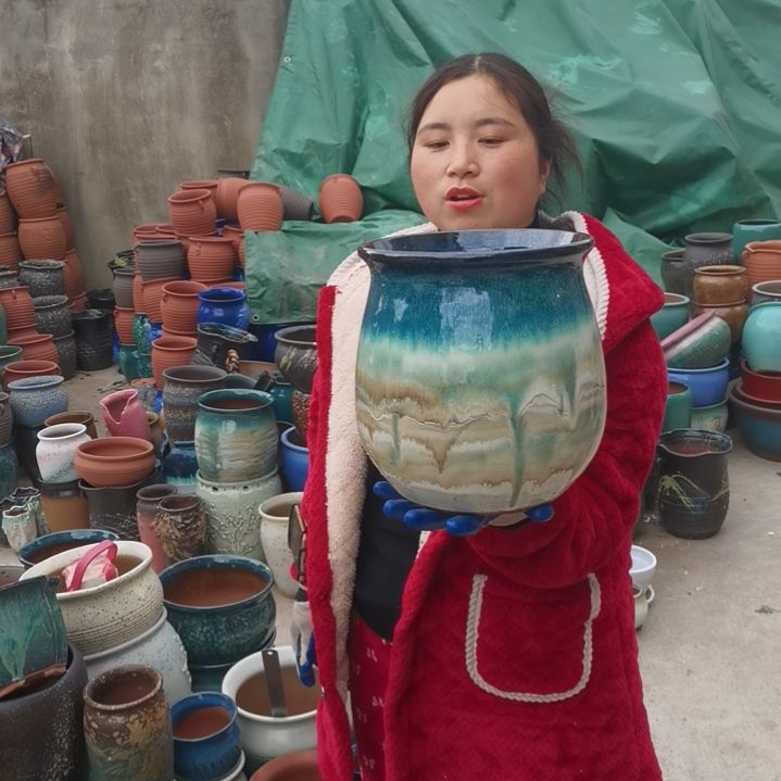 红陶口22高25瑕疵