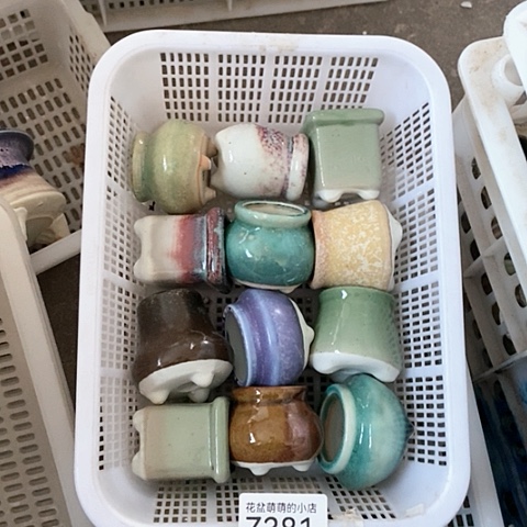 紫砂花盆381微瑕品口径3厘米左右尺寸口不圆