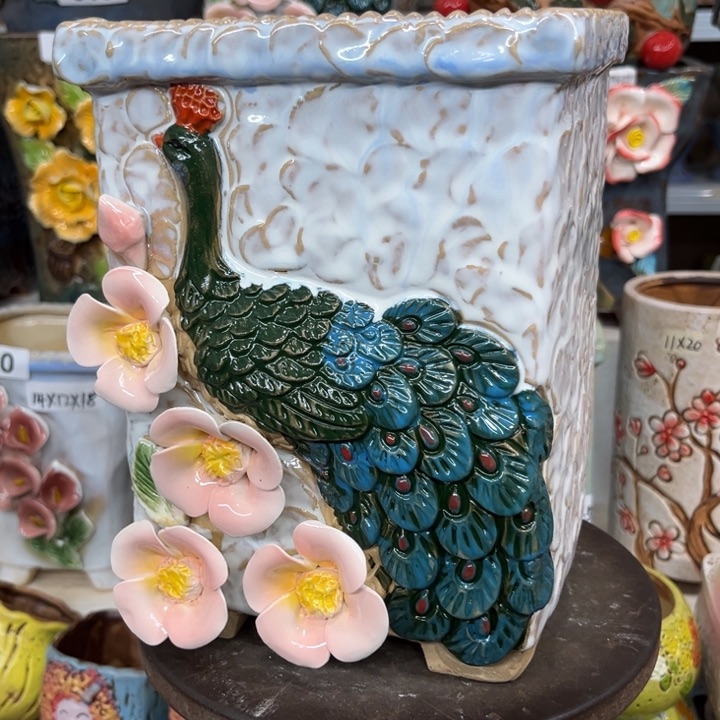 紫砂花盆粗陶材质多肉花盆