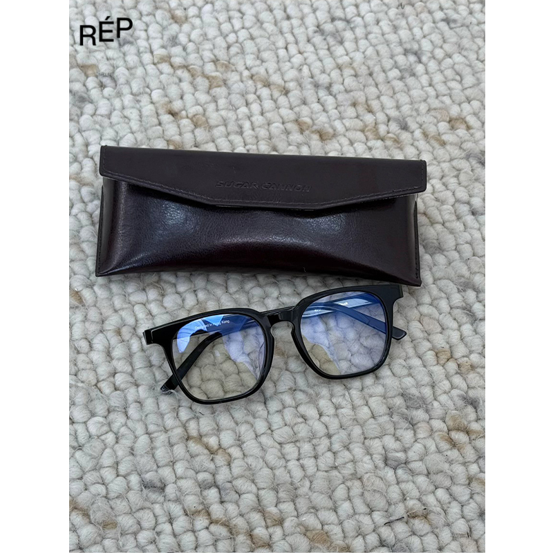 SUGAR CANNON设计师曜石黑/勃艮第Chuck眼镜24FW TheREPUBLIQUE