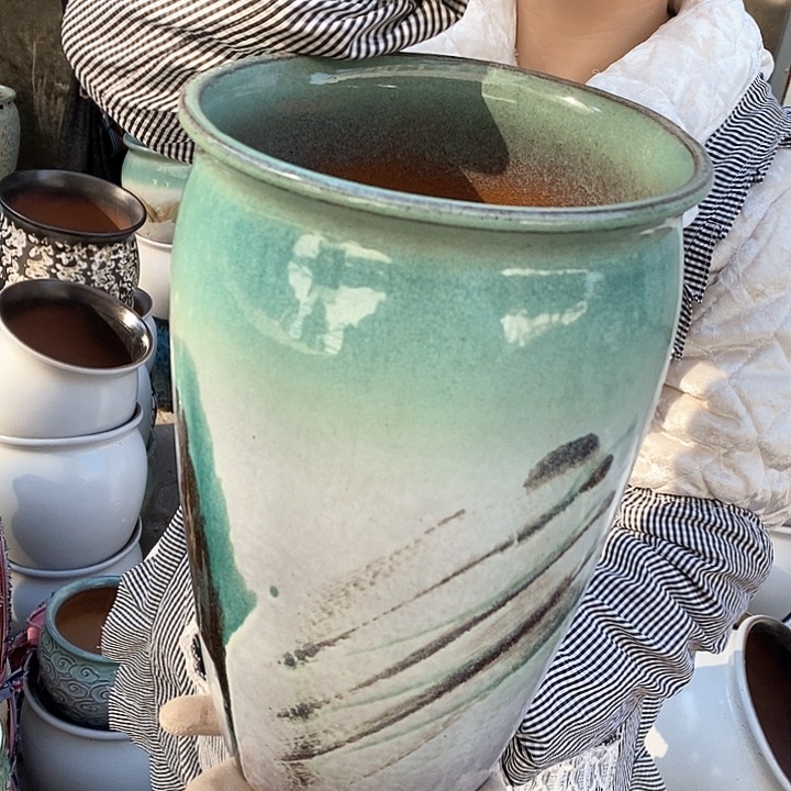 紫砂花盆瑕疵口20高31