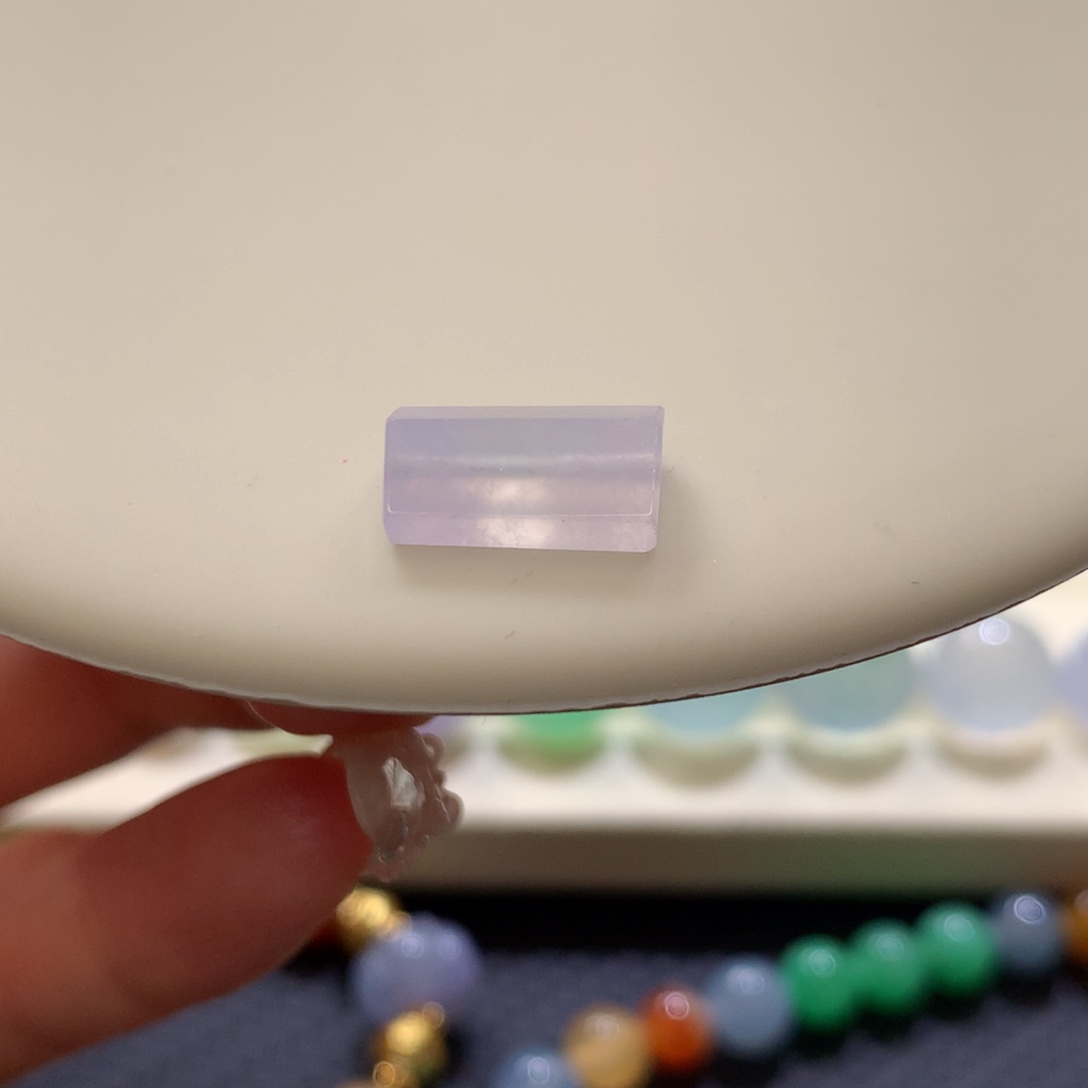 定制翡翠未镶嵌 毛货抛光定制 冰粉随形