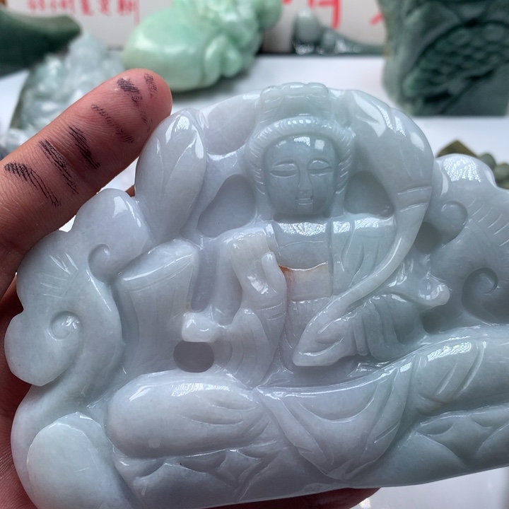 翡翠未镶嵌颈饰保真天然a货翡翠