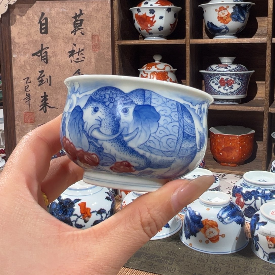 陶杯子景德镇陶瓷主人杯