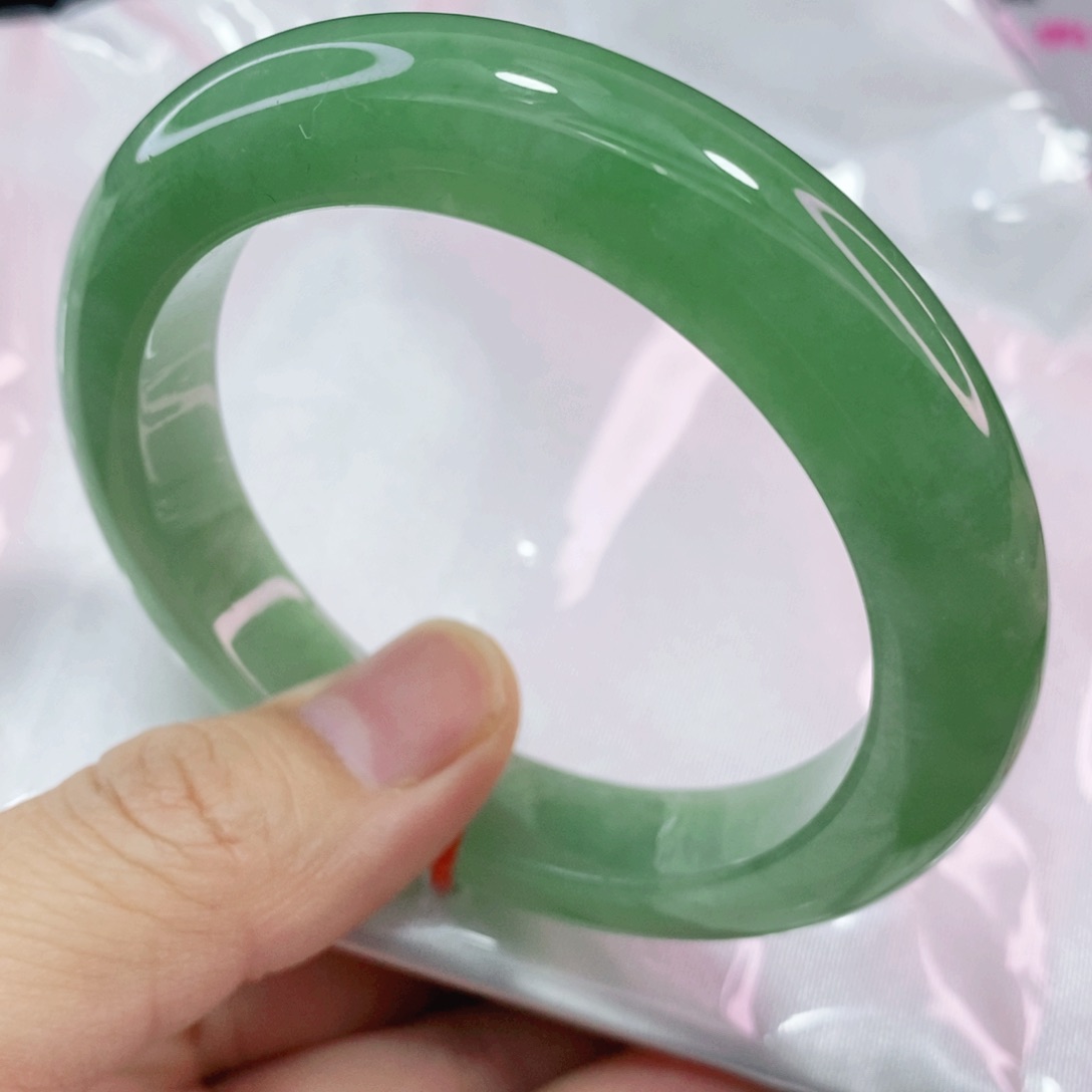 未镶嵌手镯翡翠56.8圈口完整毕业强推