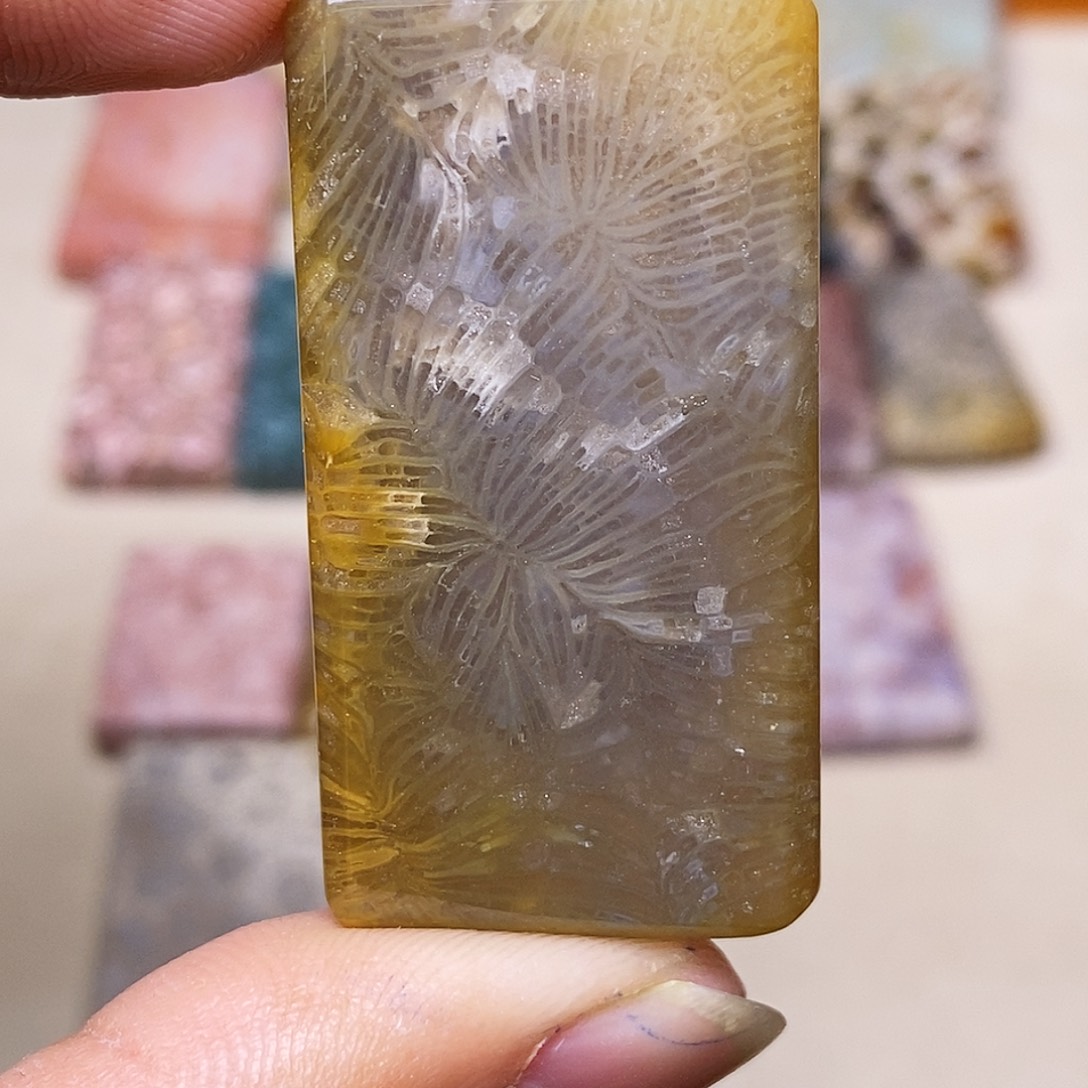 小***志硅化玉合金珊瑚玉