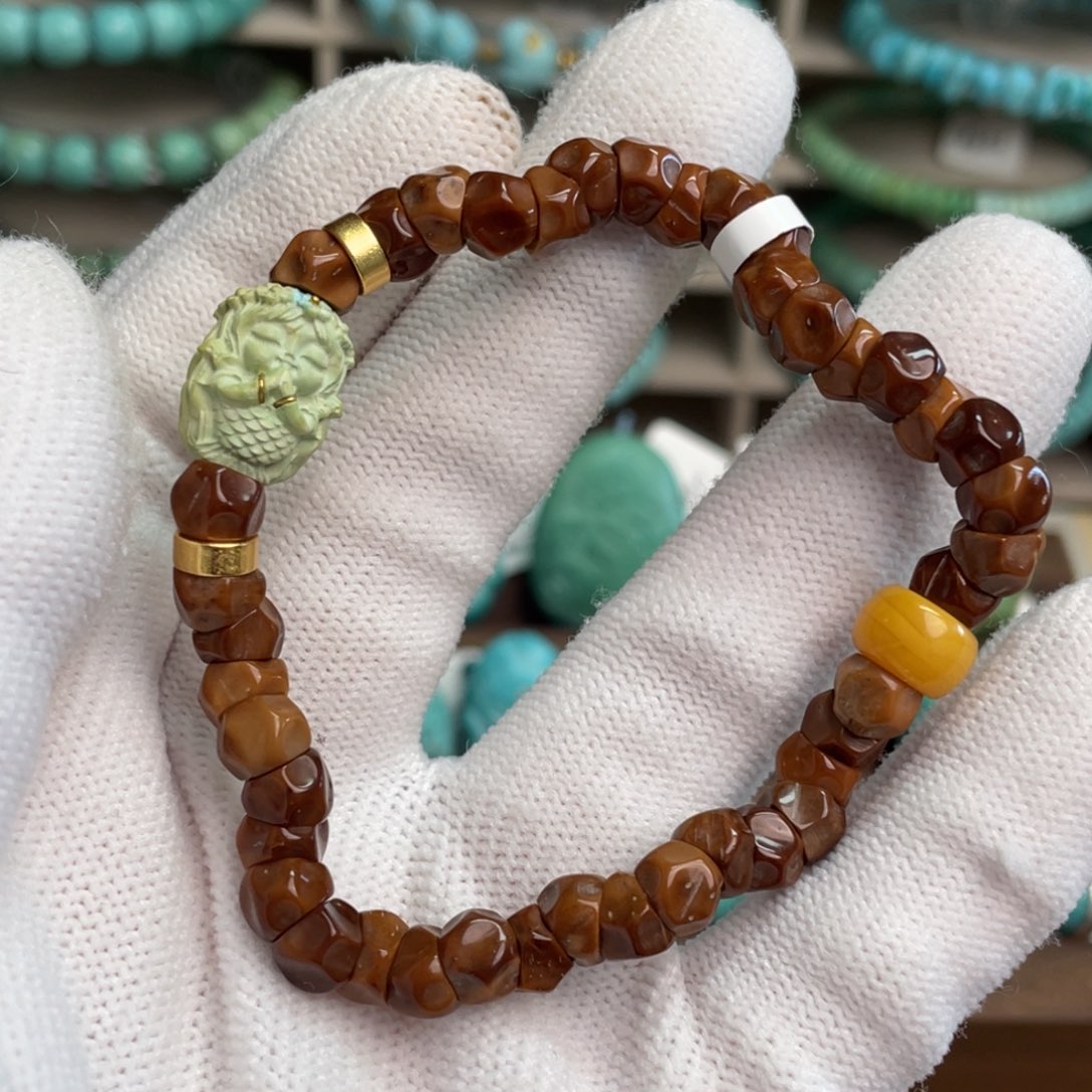 绿松石未镶嵌美人鱼无相单圈1