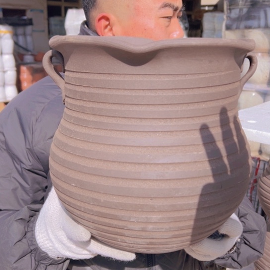 紫砂花盆瑕疵高28口26————-