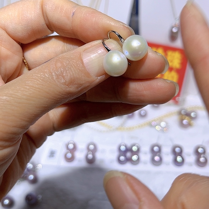 淡水珍珠白珠高跟鞋未镶嵌