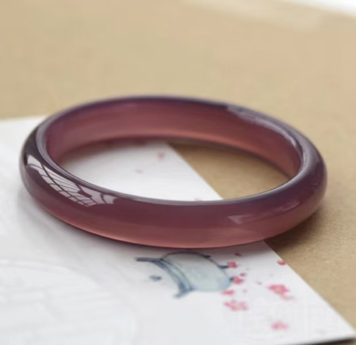 天然辰砂【山澜】精品文玩手镯H-0062