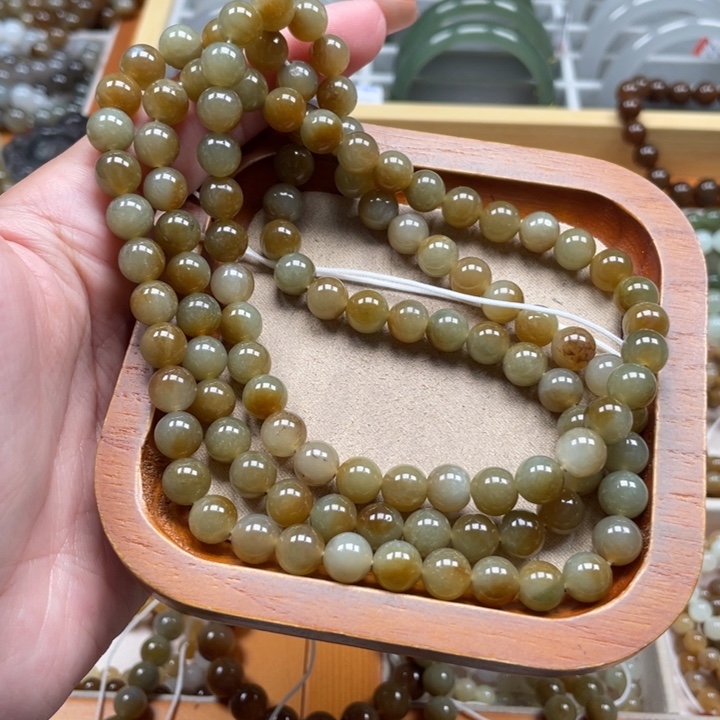 和田玉珠串8mm未镶嵌