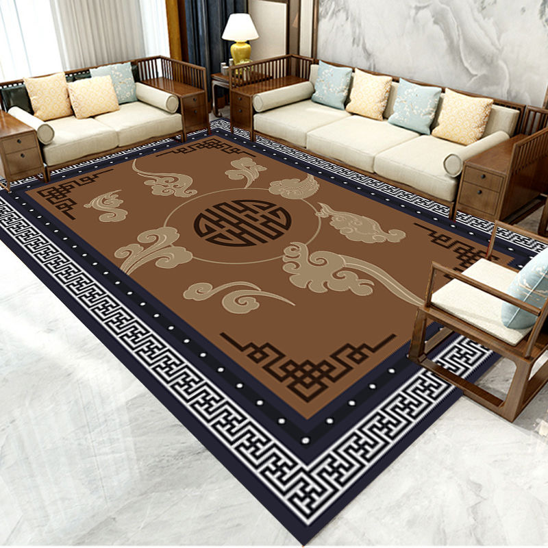 拉萨发货西藏包邮金钻绒地毯大面积床边茶几高端藏式地毯防滑地毯