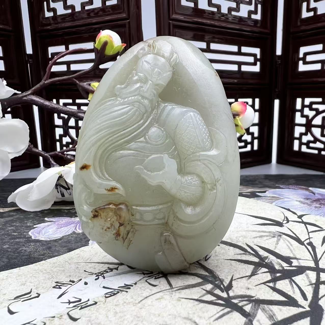 A697 和田玉手把件 SQ781801565