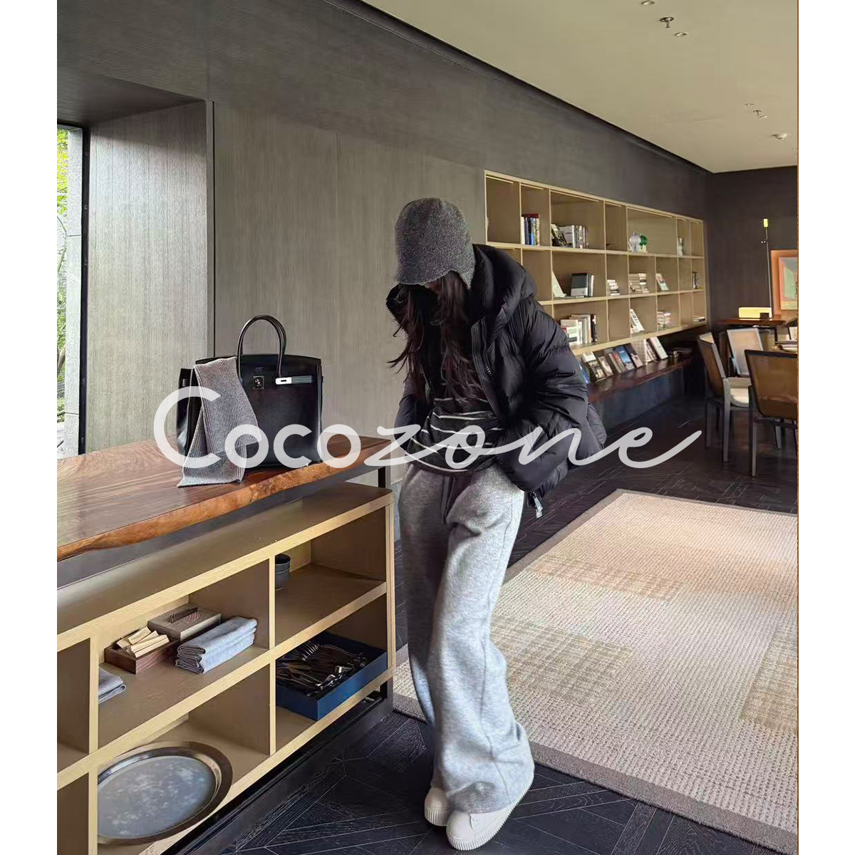 COCO ZONE 刘 一一 “必买裤”纯色修身直筒休闲裤  CD1A1611