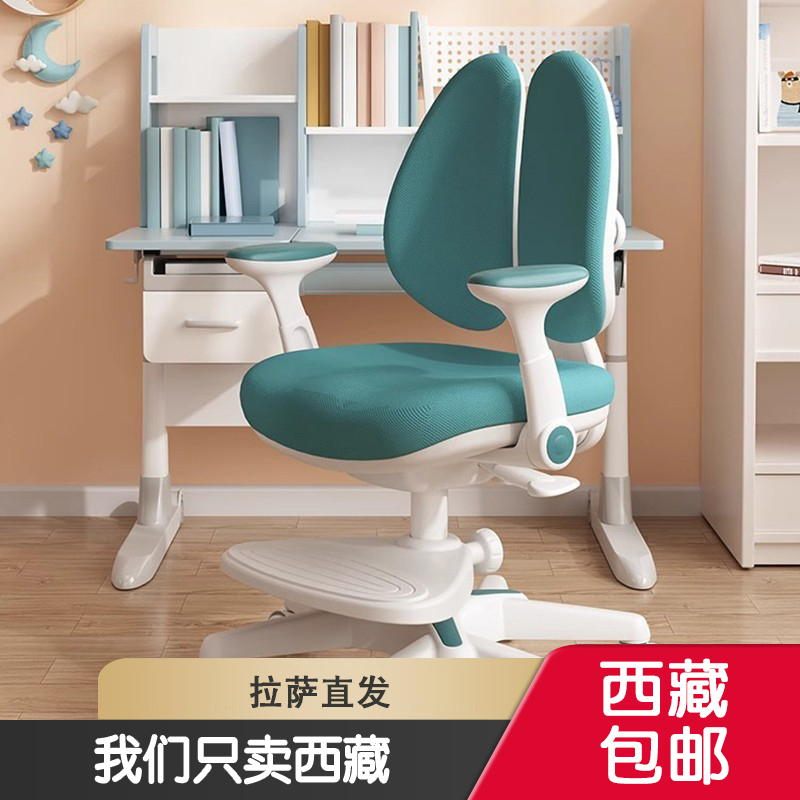 西藏包邮儿童学习椅可升降调节矫正坐姿座椅初中小学生写作业椅子