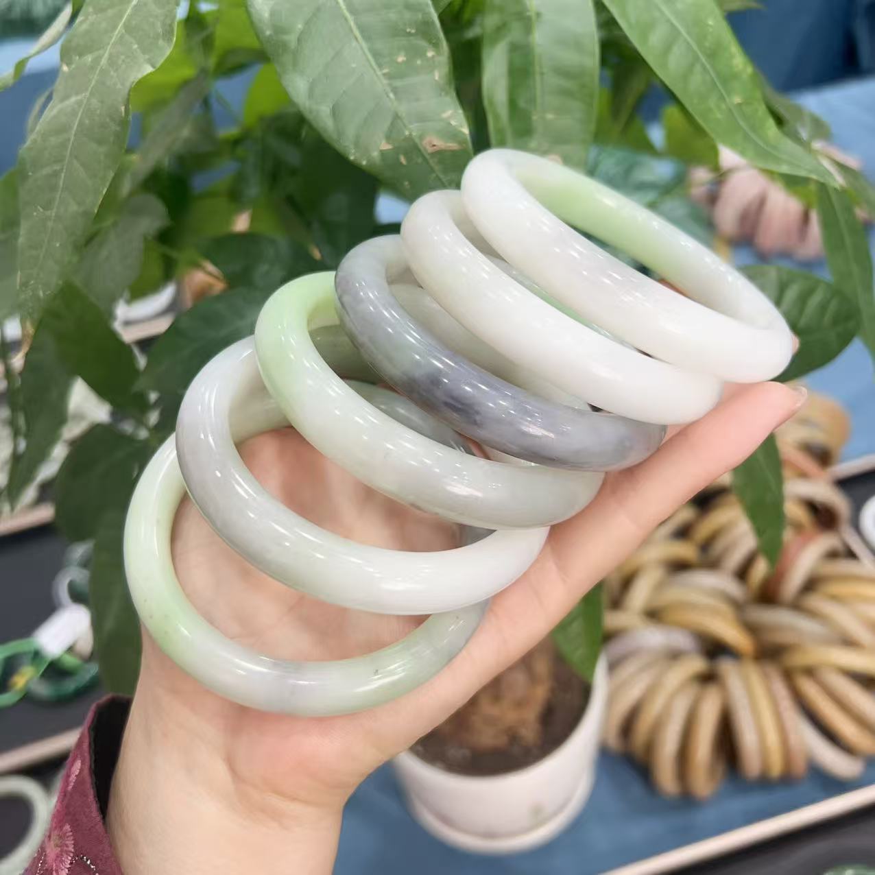 老李严选 和田玉三色手镯多样发一D686