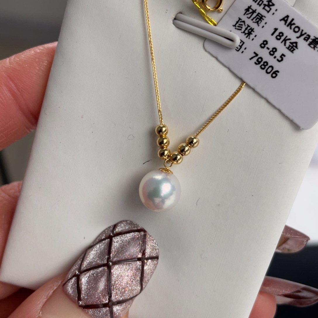 海水珍珠颈饰18K金镶嵌