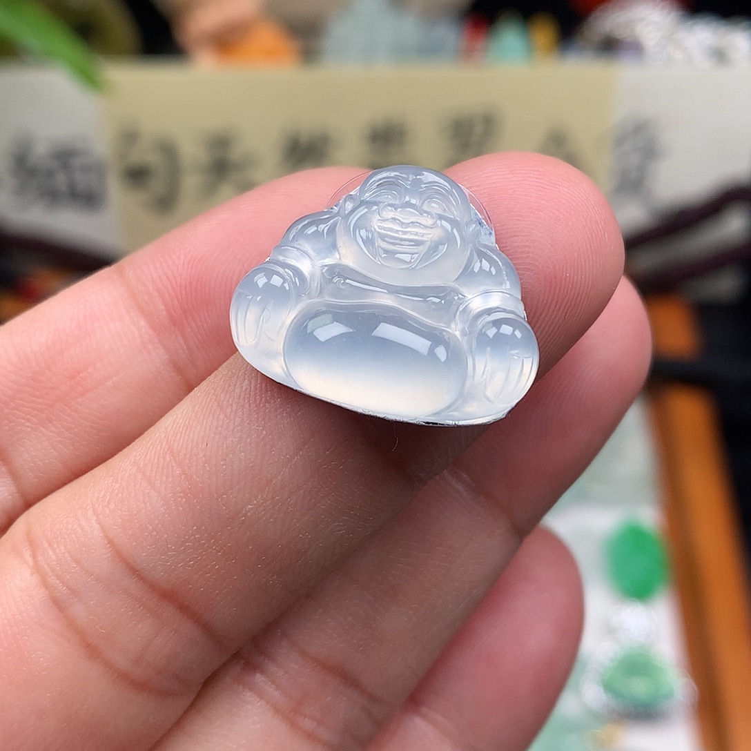 翡翠散珠缅甸天然A货翡翠冰种佛公