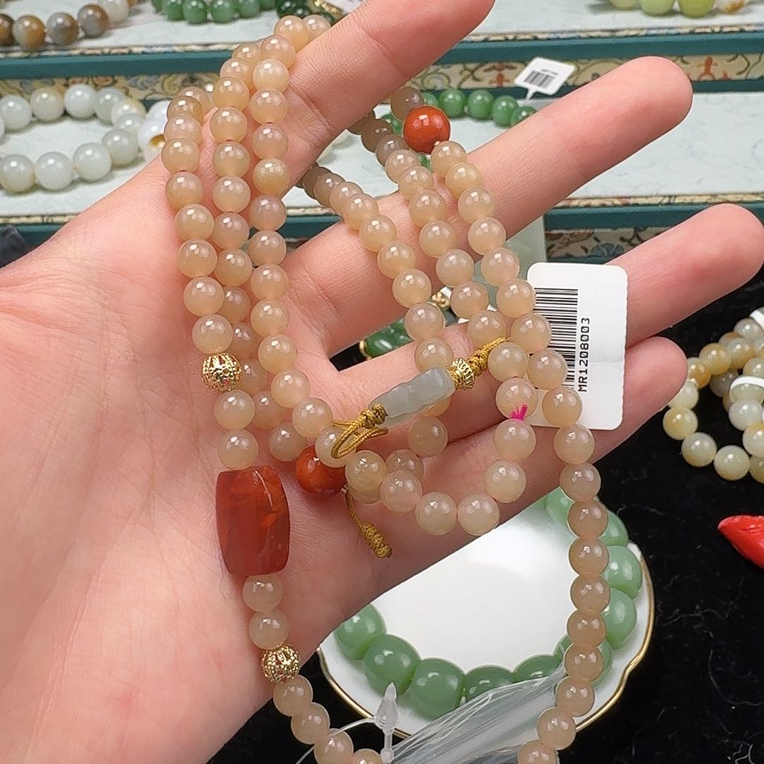 和田玉手串未镶嵌