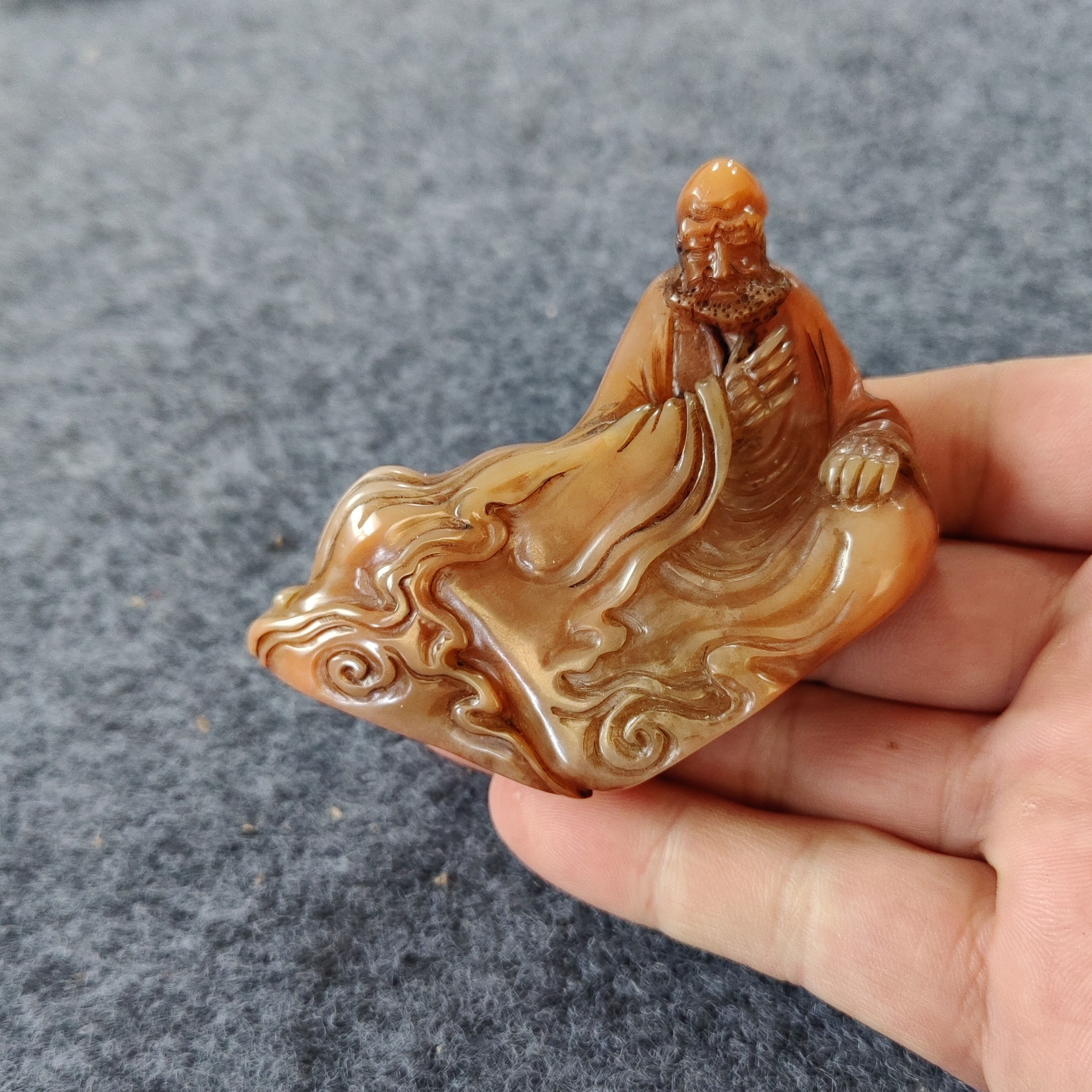 精美达摩桌面摆件，手工工艺品！